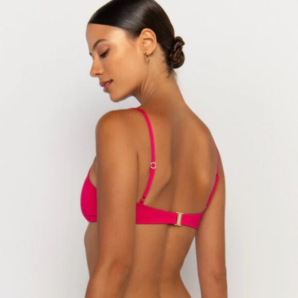 SOMMER SWIM - Magenta - Bralette Bikini Top - Picture 2 of 6